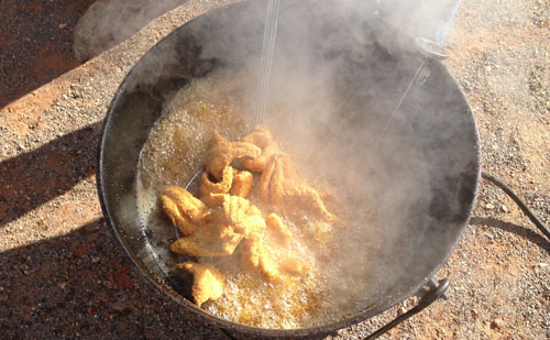 Fried Catfish outdoor cooking